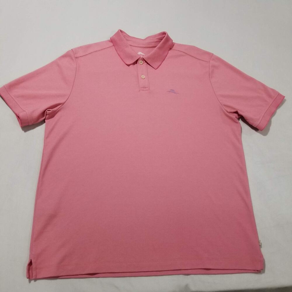 Tommy Bahama Polo Mens Large Golf Shirt Short Sleeve ST226363TX Pink Confetti